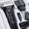 Philips black electric shaver and accessories, blue packaging box for men's beard trimming Application Scenario